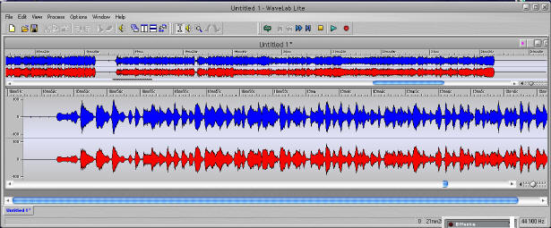 Graphic representation of a wav file