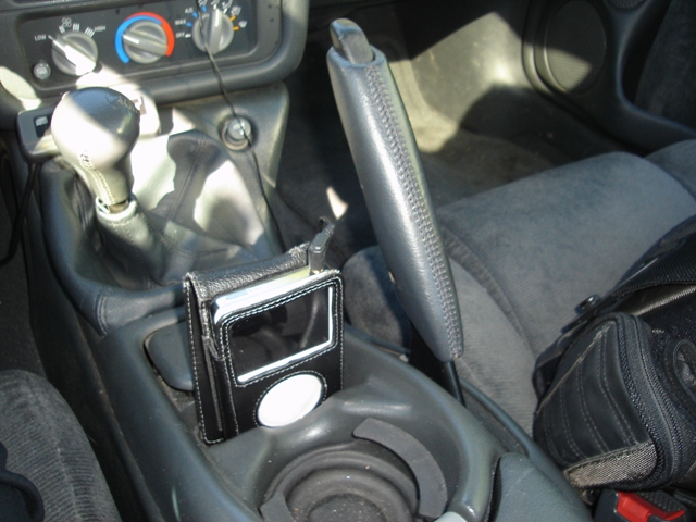 iPod in coin holder