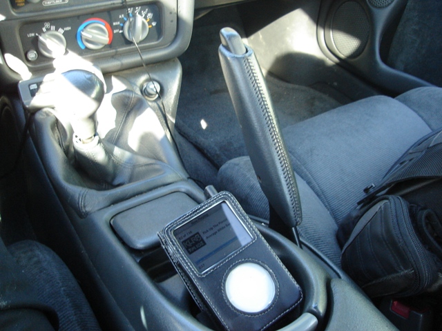 iPod in cupholder