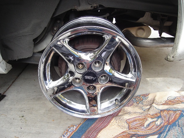 Test fit rim on car