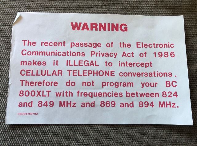 ECPA Warning